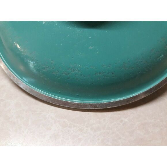 Club Aluminum Replacement Lid 7" outside 6" inside Turquoise Aqua Teal - Picture 3 of 7